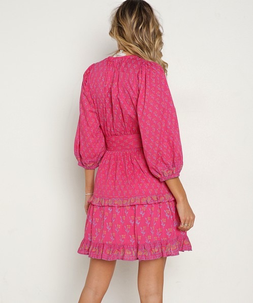 Closet-Update-Womens-Hot-Pink-Boho-Mini-Dress-Long-Sleeve-Tie-Neck-Tiered-Ruffle-Dress-2.jpeg